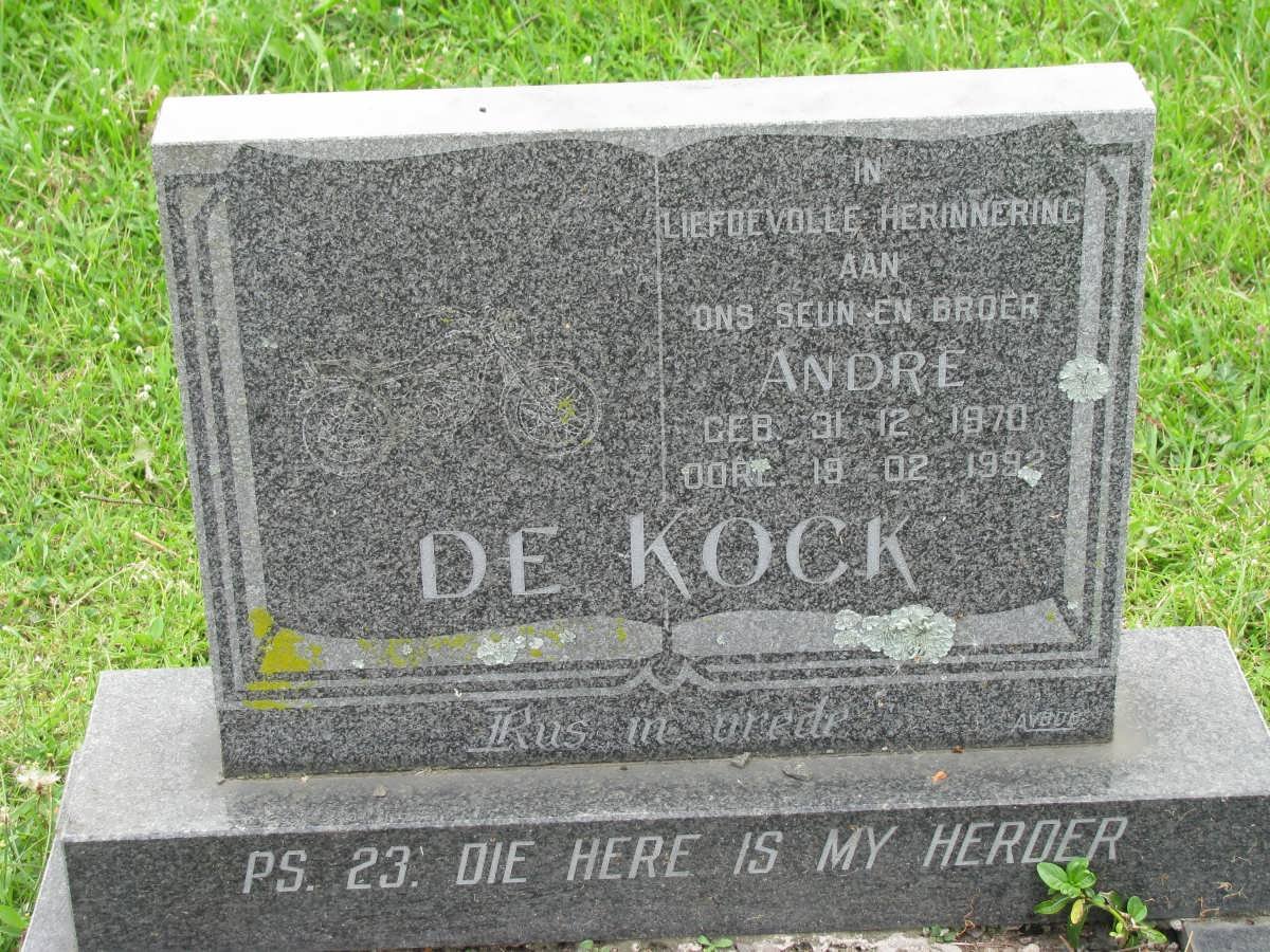 KOCK Andre, de 1970-1992