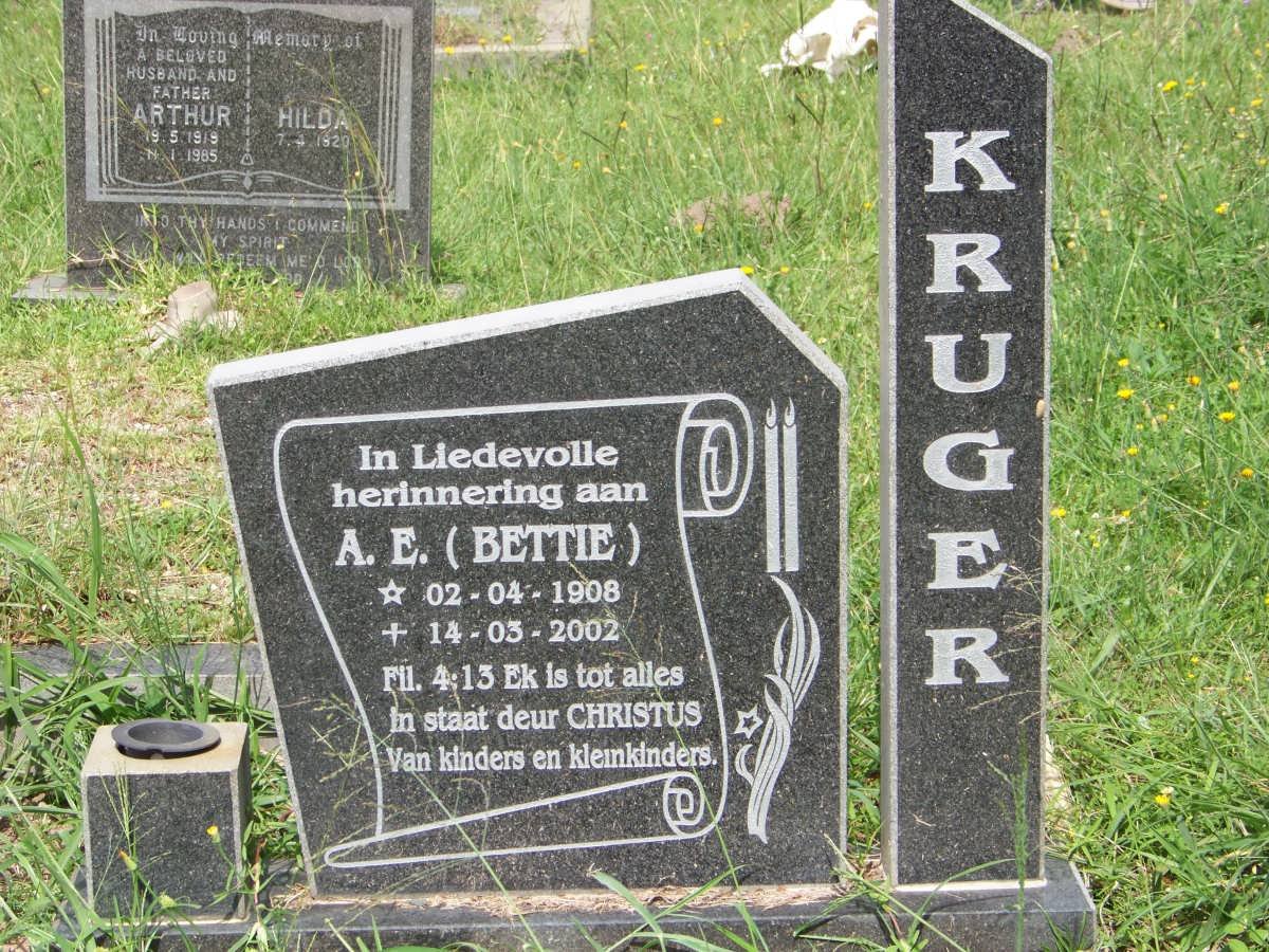 KRUGER A.E. 1908-2002