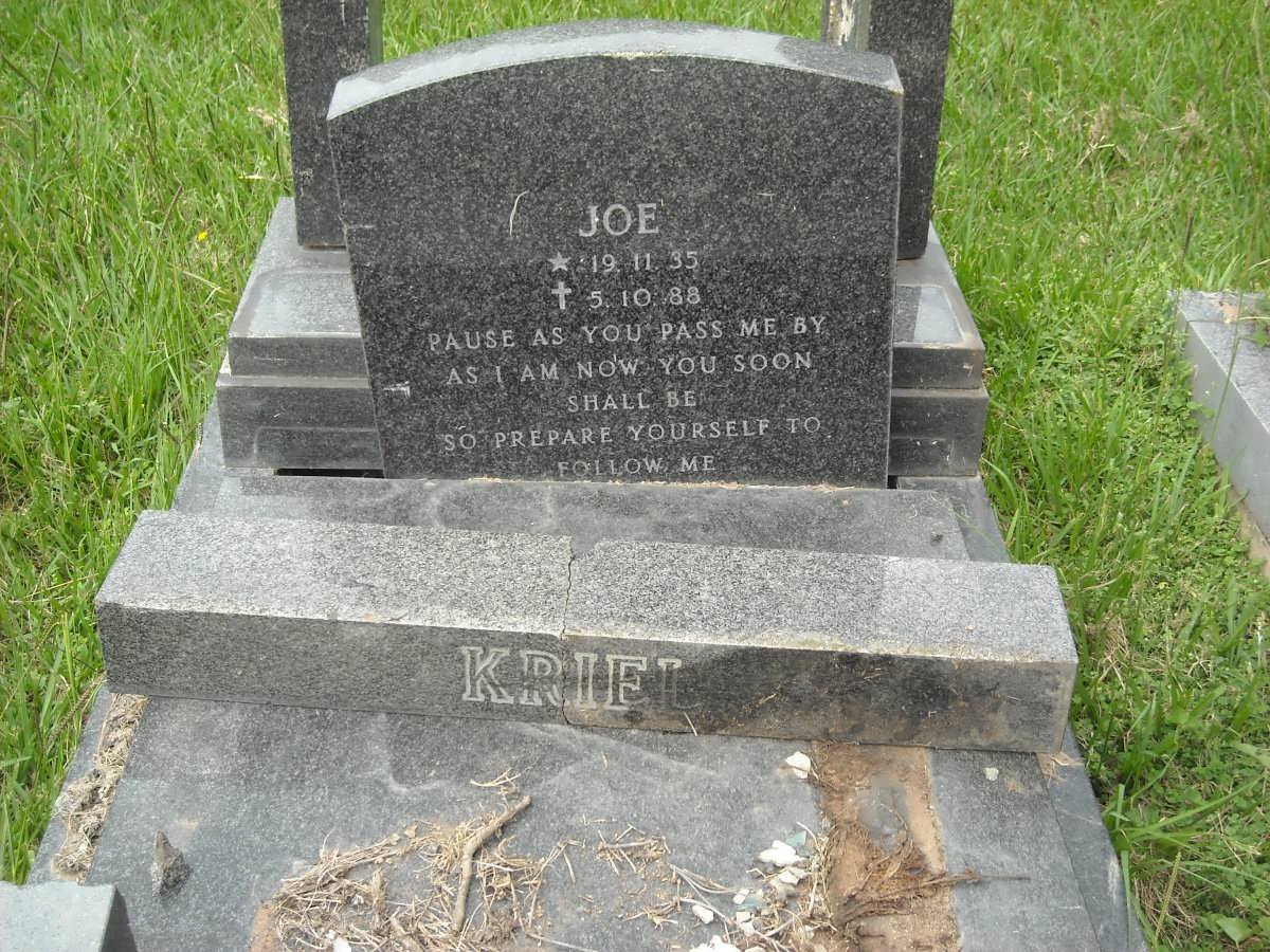 KRIEL Joe 1935-1988