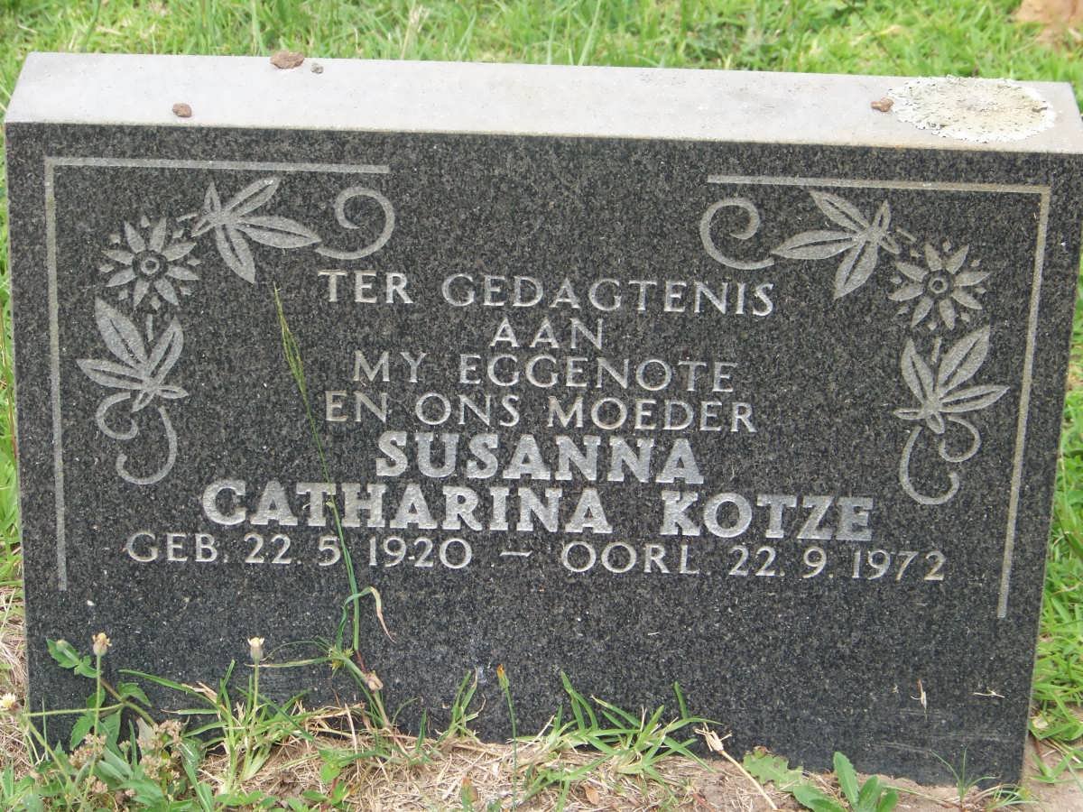 KOTZE Susanna Catherina 1920-1972