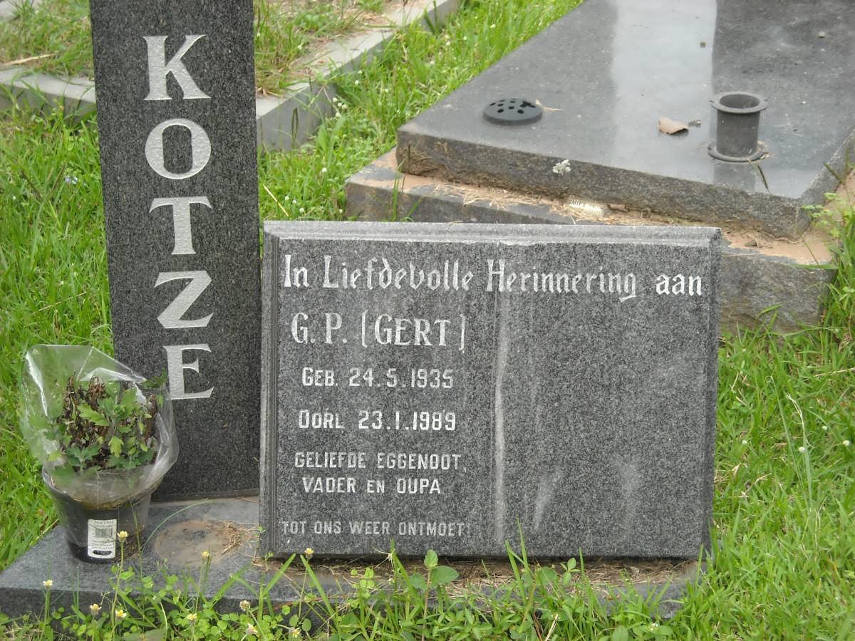 KOTZE G.P. 1935-1989