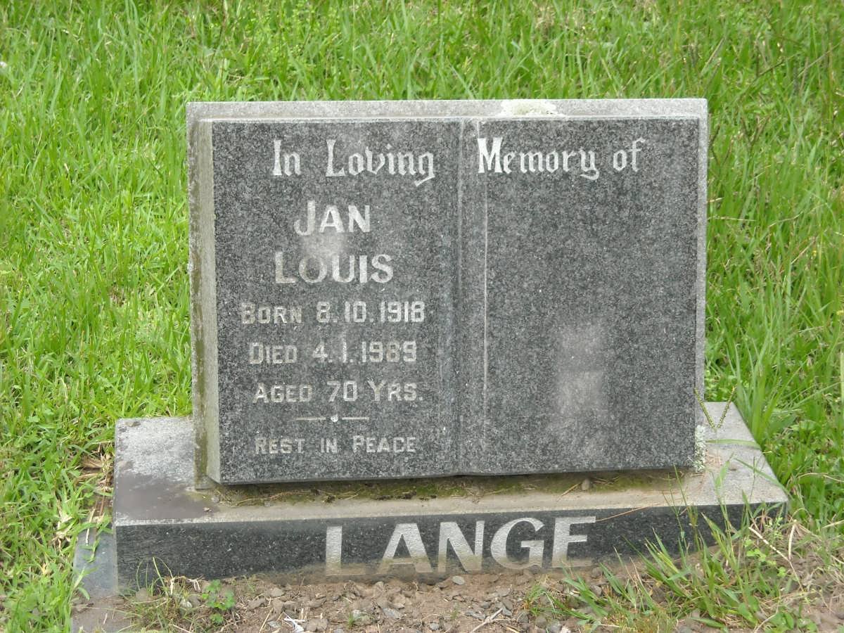 LANGE Jan Louis 1918-1989