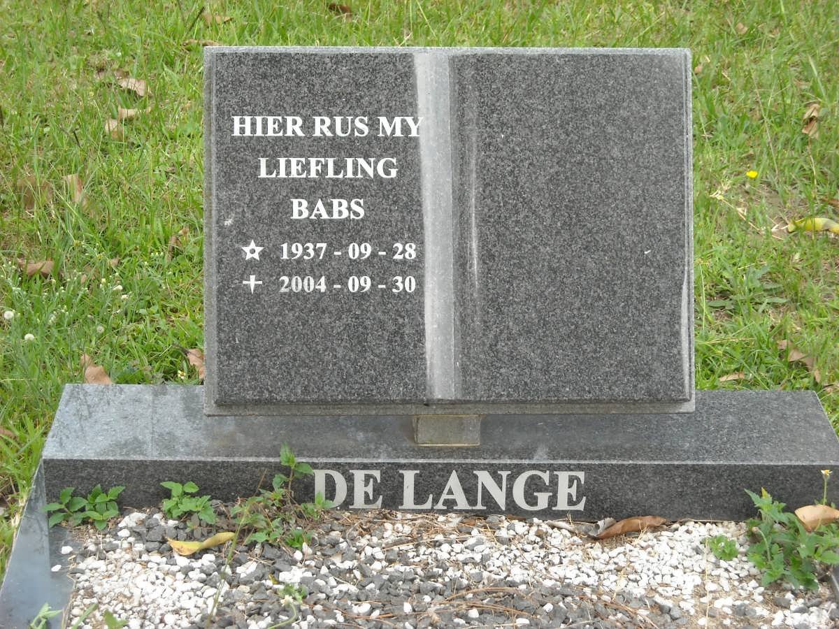 LANGE Babs, de 1937-2004