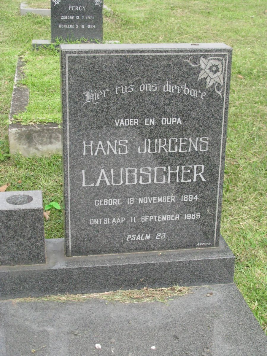 LAUBSCHER Hans Jurgens 1894-1985