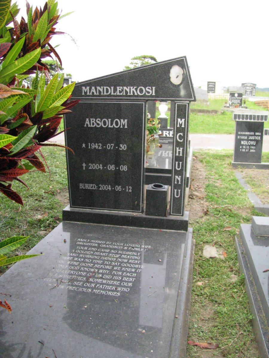 MCHUNU Mandlenkosi Absolom 1942-2004