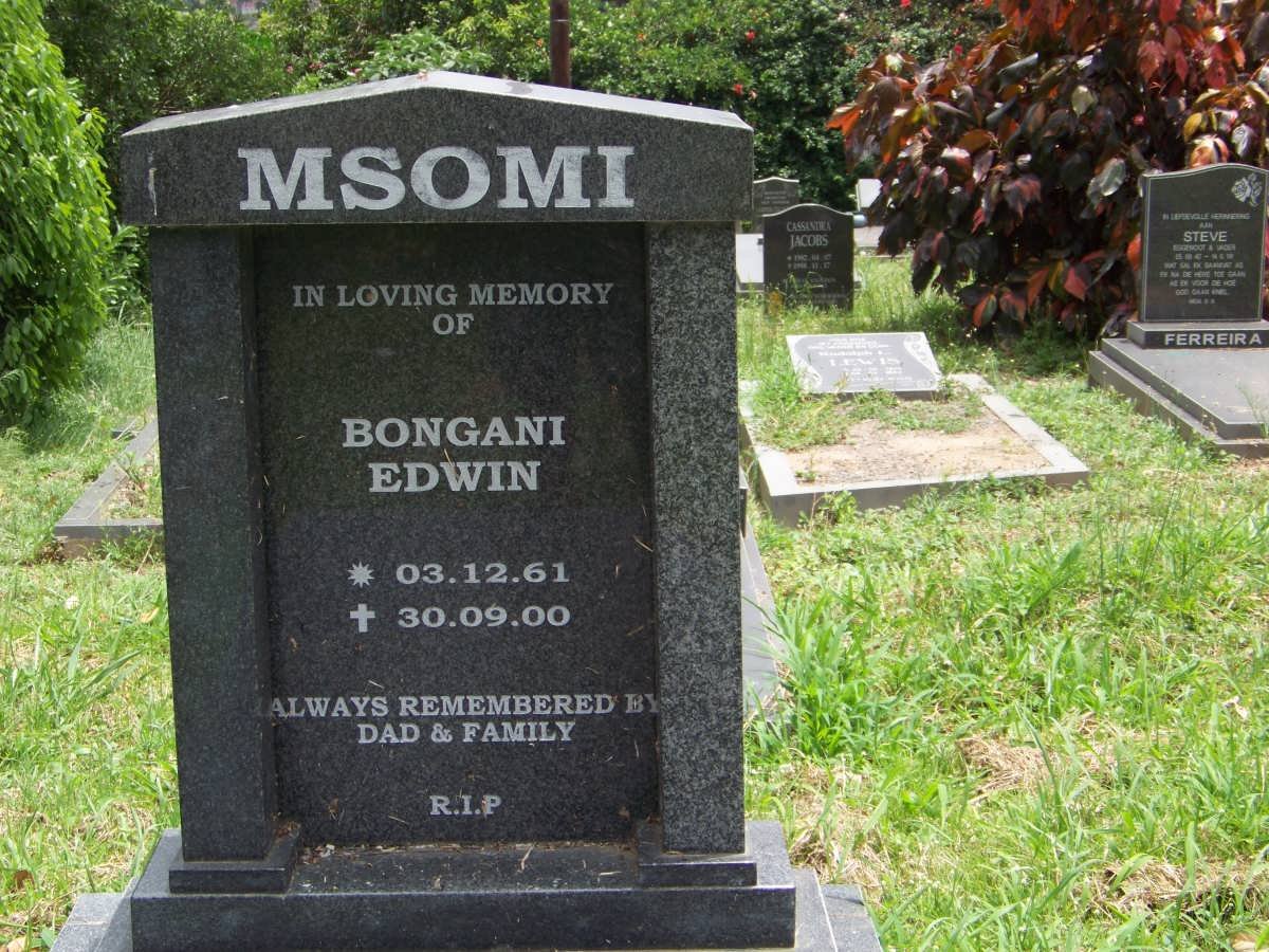 MSOMI Bongani Edwin 1961-2000