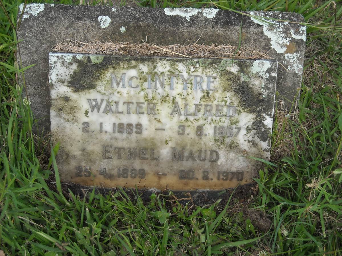 McINTYRE Walter Alfred 1889-1967 &amp; Ethel Maud 1889-1970