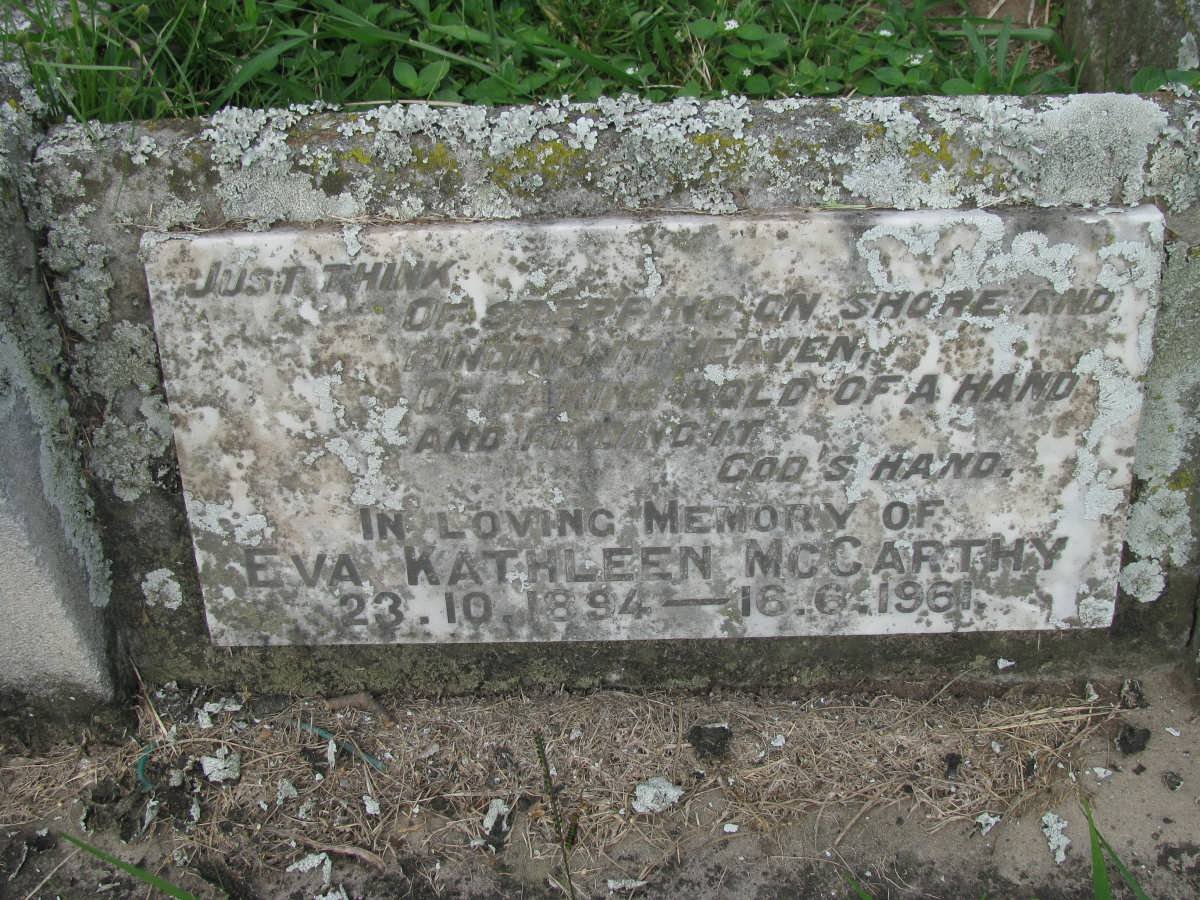 MCCARTHY Eva Kathleen 1894-1961