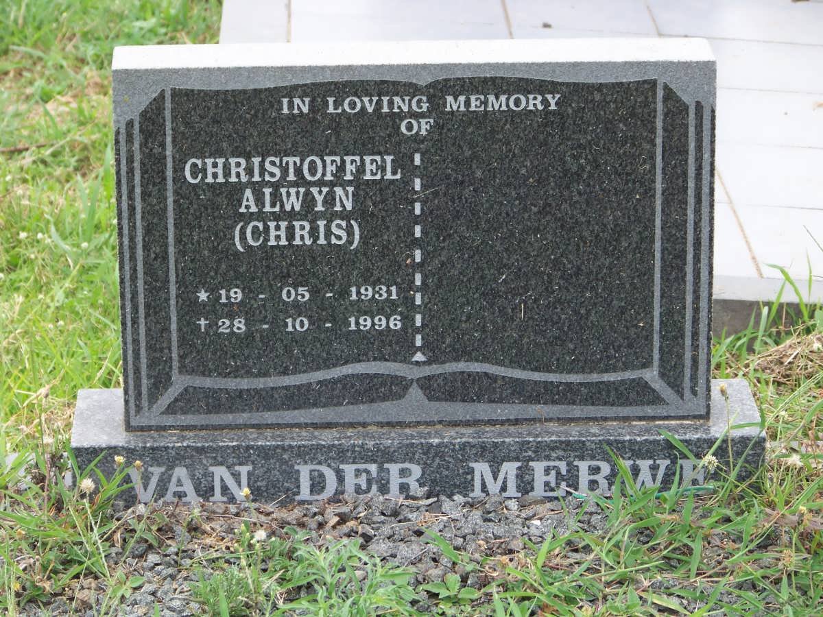 MERWE Christoffel Alwyn, van der 1931-1996