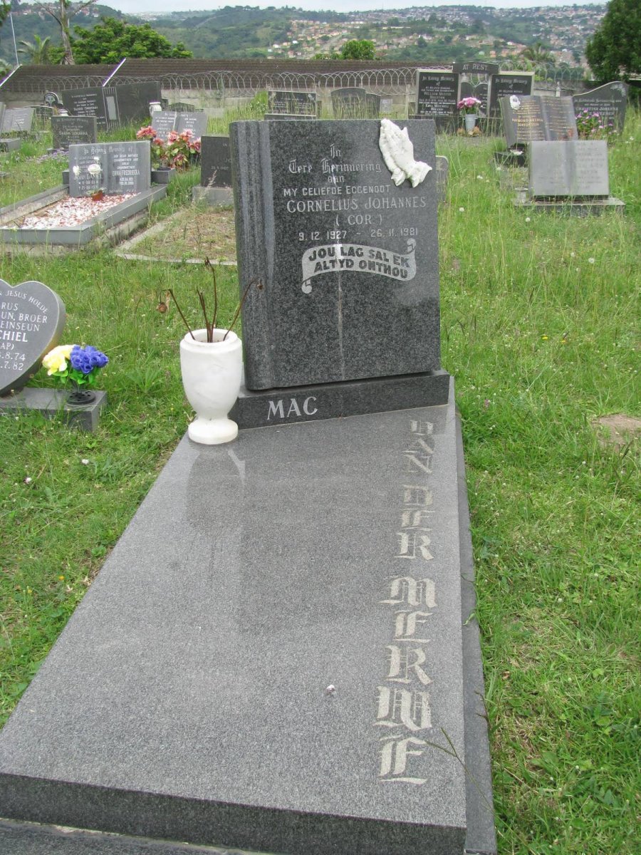 MAC Cornelius Johannes 1927-1981