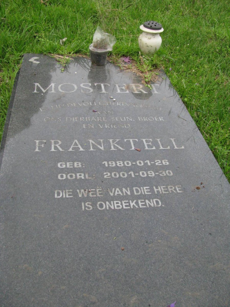 MOSTERT Franktell 1980-2001
