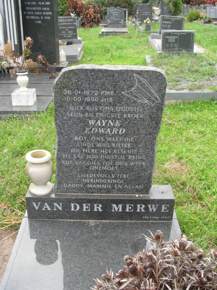 MERWE Wayne Edward, van der 1972-1996