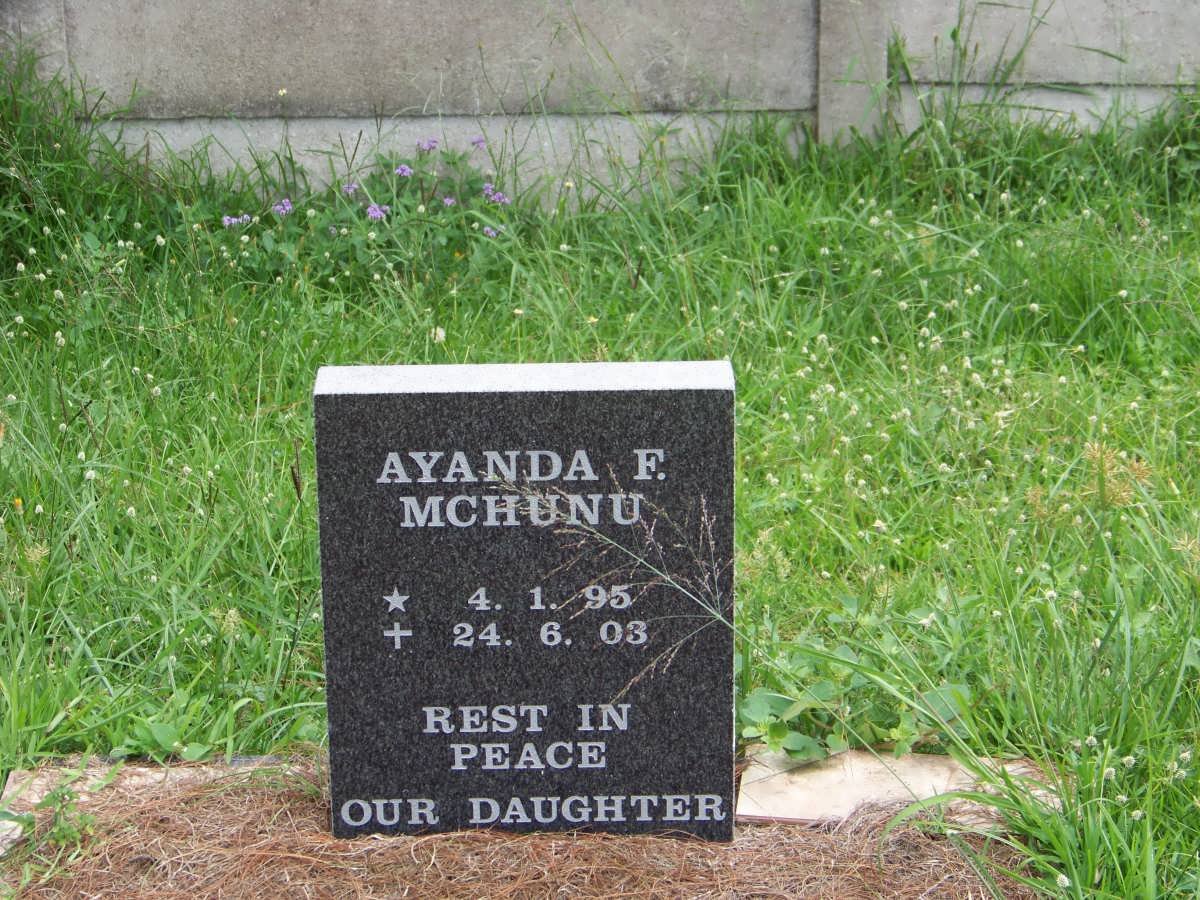 MCHUNU Ayanda F. 1995-2003