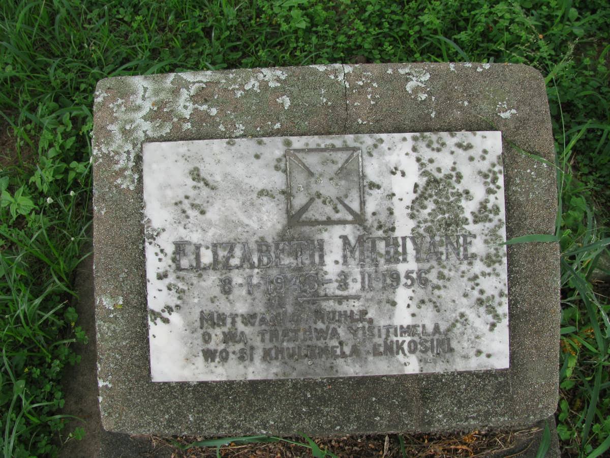 MTHVANE Elizabeth 1948-1956