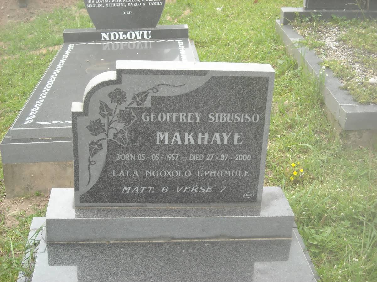MAKHAYE Geoffrey Sibusiso 1957-2000