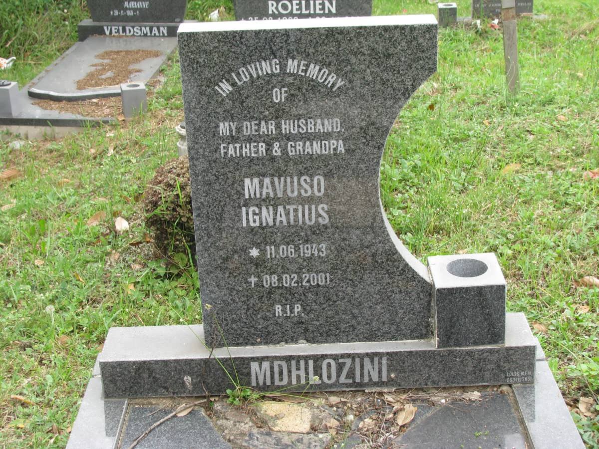 MDHLOZINI Mavuso Ignatius 1943-2001