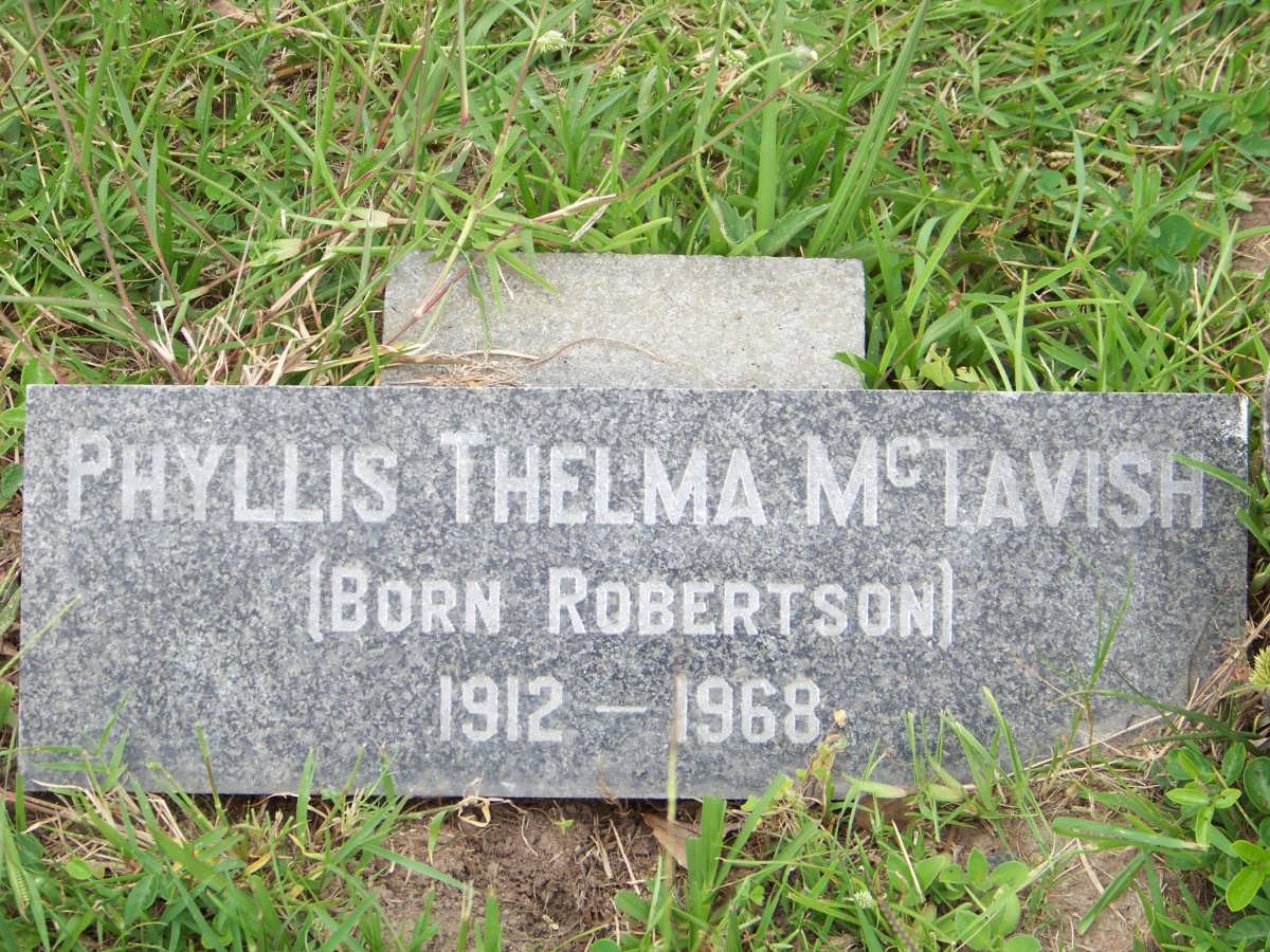 MCTAVISH Phyllis Thelma nee ROBERTSON 1912-1969