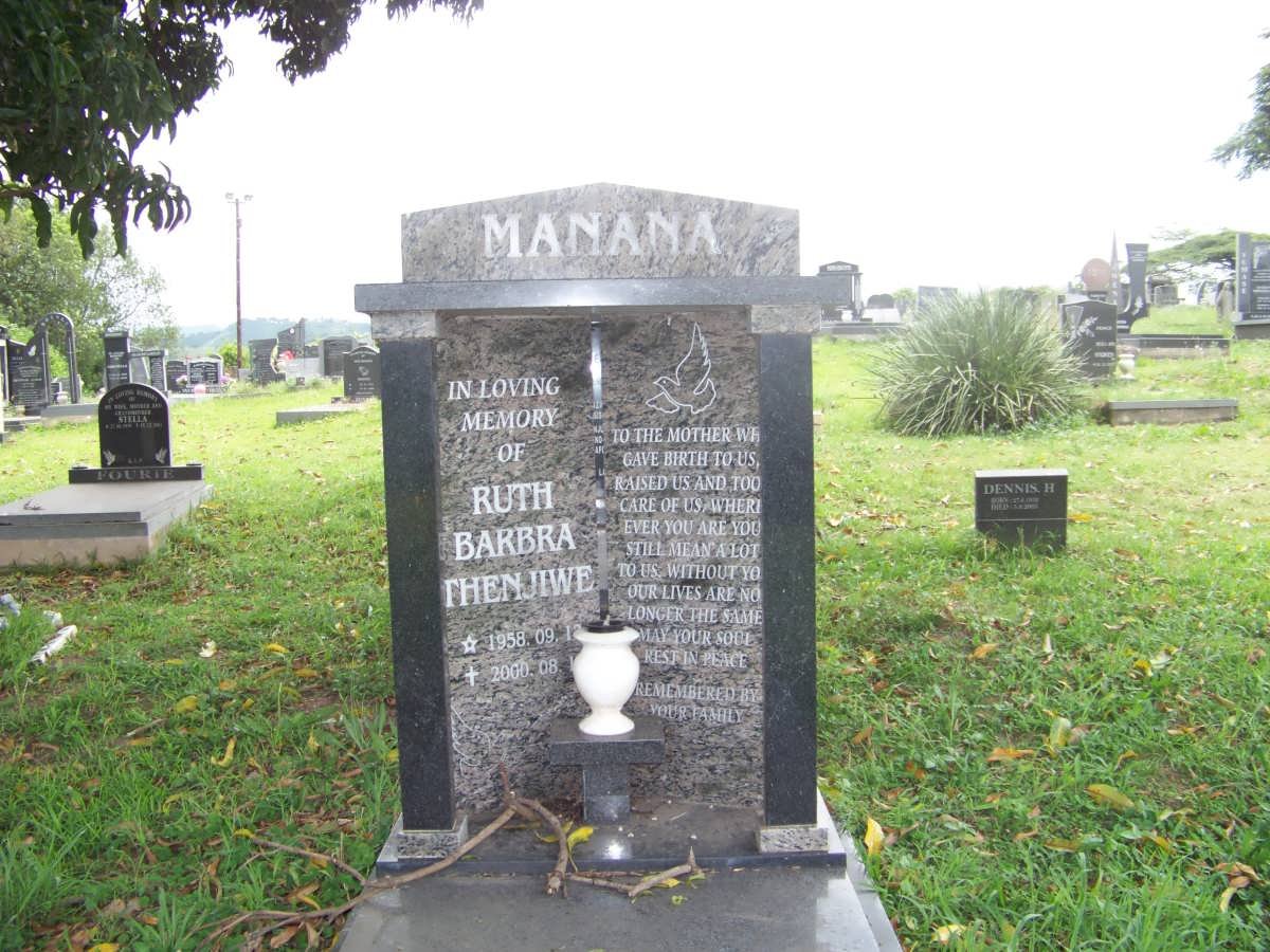 MANANA Ruth Barbra Thenjiwe 1958-2000