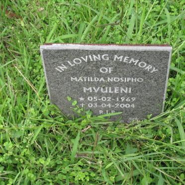 MVULENI Matilda Nosipho 1969-2004