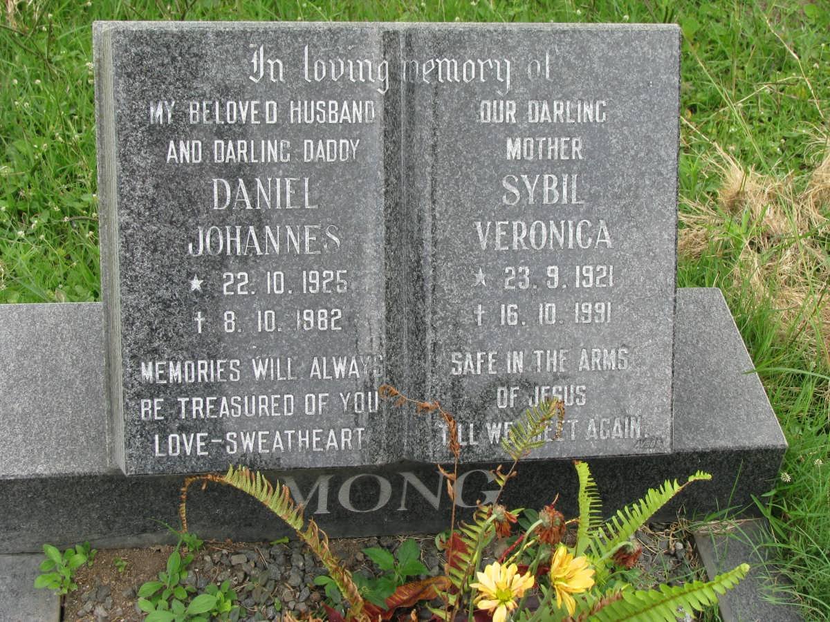 MONG Daniel Johannes 1925-1982 &amp; Sybil Veronica 1921-1991