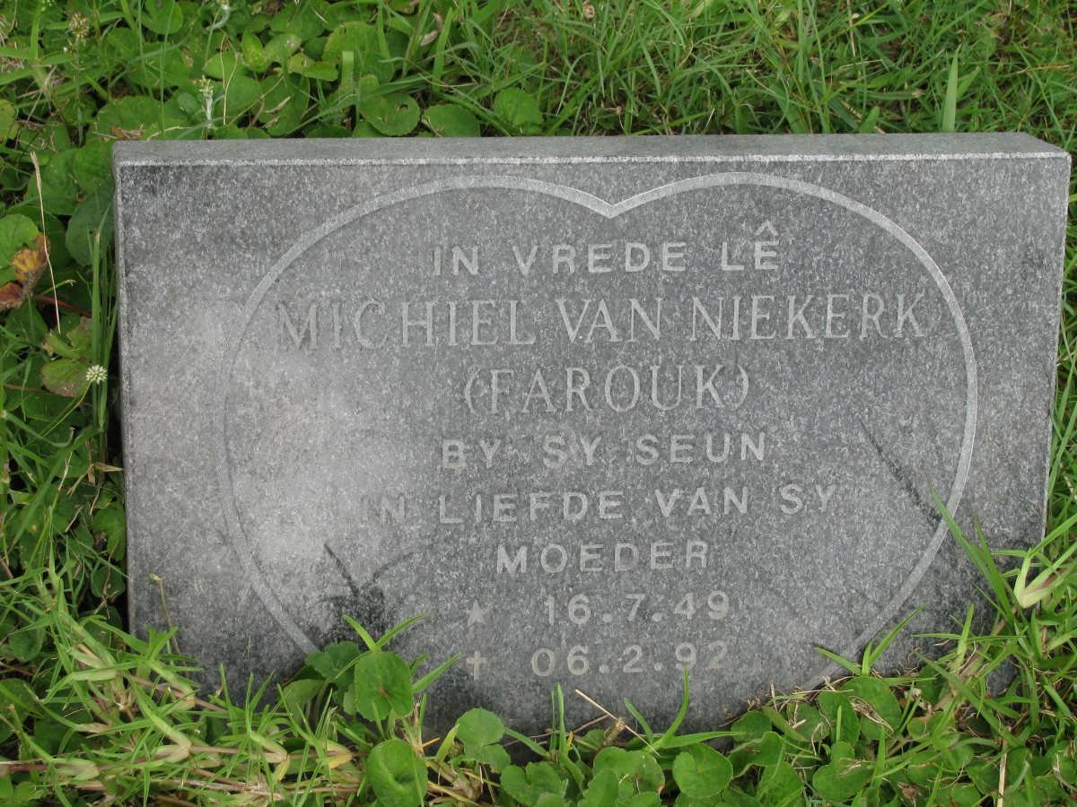NIEKERK Michiel, van 1949-1992