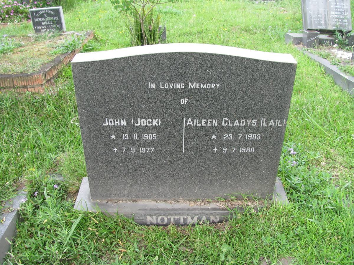 NOTTMAN John 1905-1977 &amp; Aileen Gladys 1903-1980
