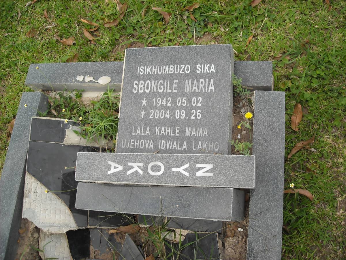 NYOKA Sbongile Maria 1942-2004