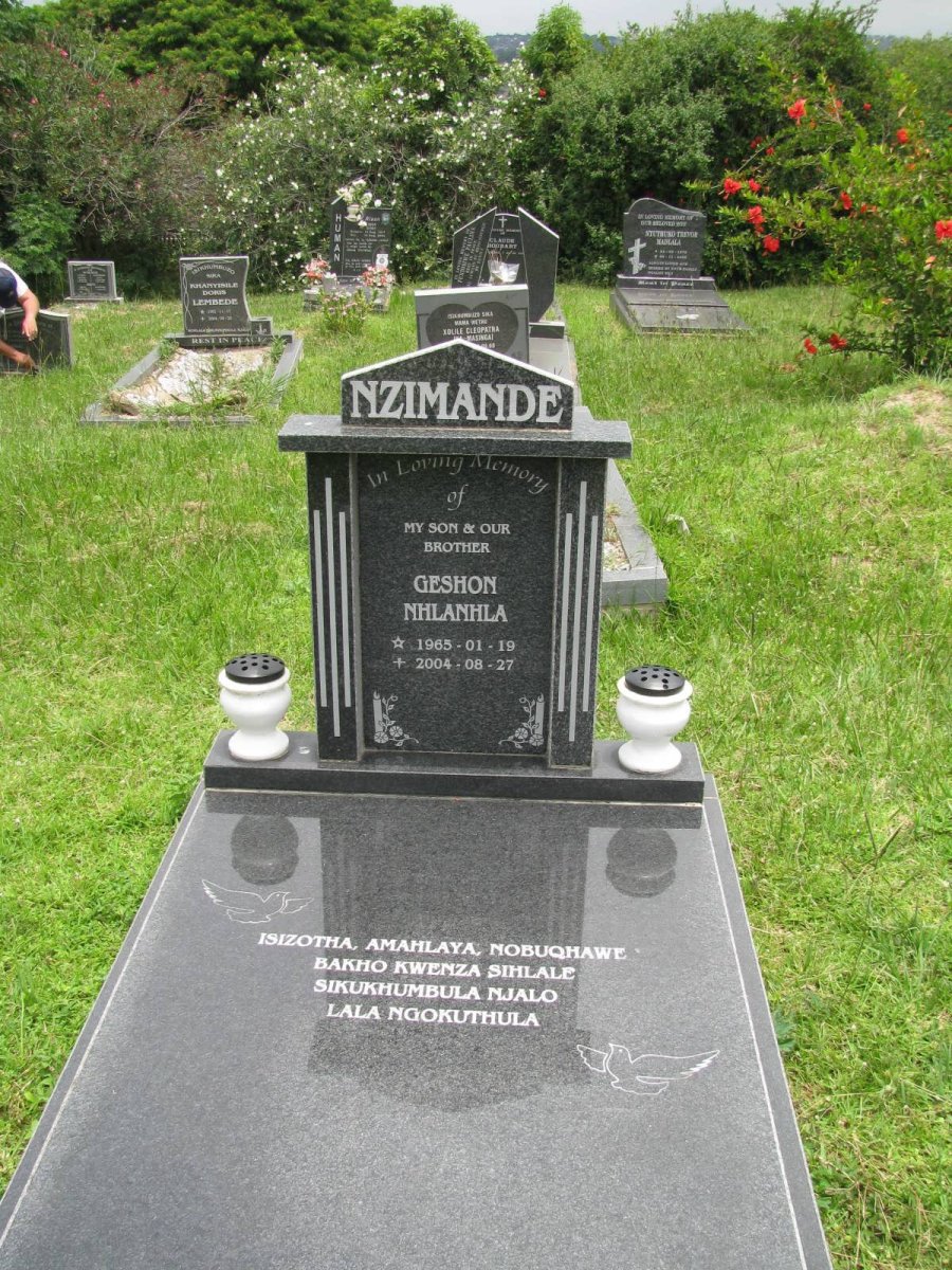 NZIMANDE Geshon Nhlanhla 1965-2004