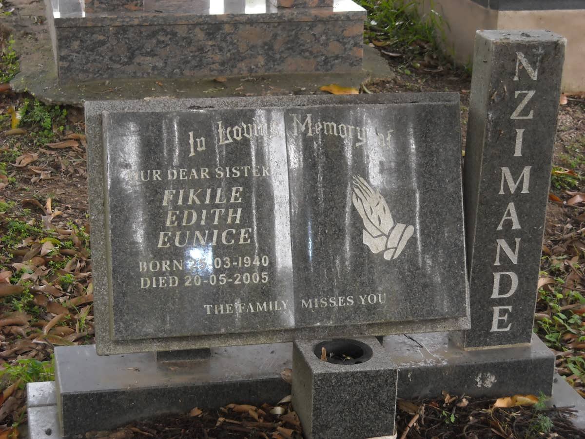 NZIMANDE Fikile Edith Eunice 1940-2005
