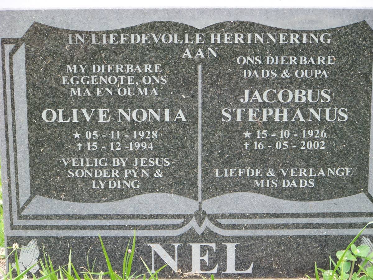 NEL Jacobus Stephanus 1926-2002 &amp; Olive Nonia 1928-1994