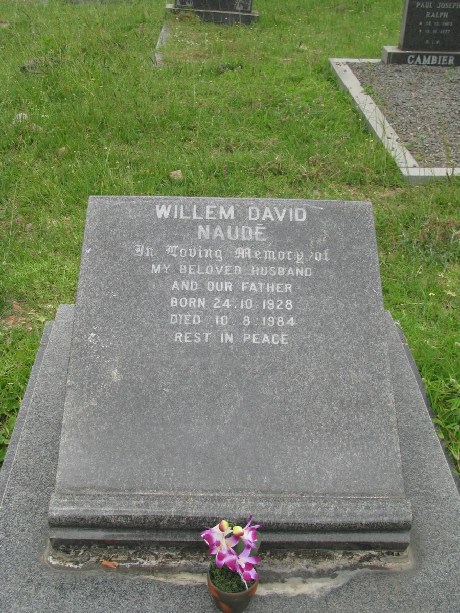 NAUDE Willem David 1928-1984