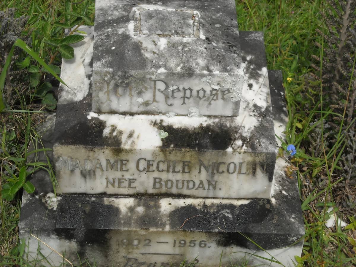 NICOLIN Cecile nee BOUDAN 1902-1956
