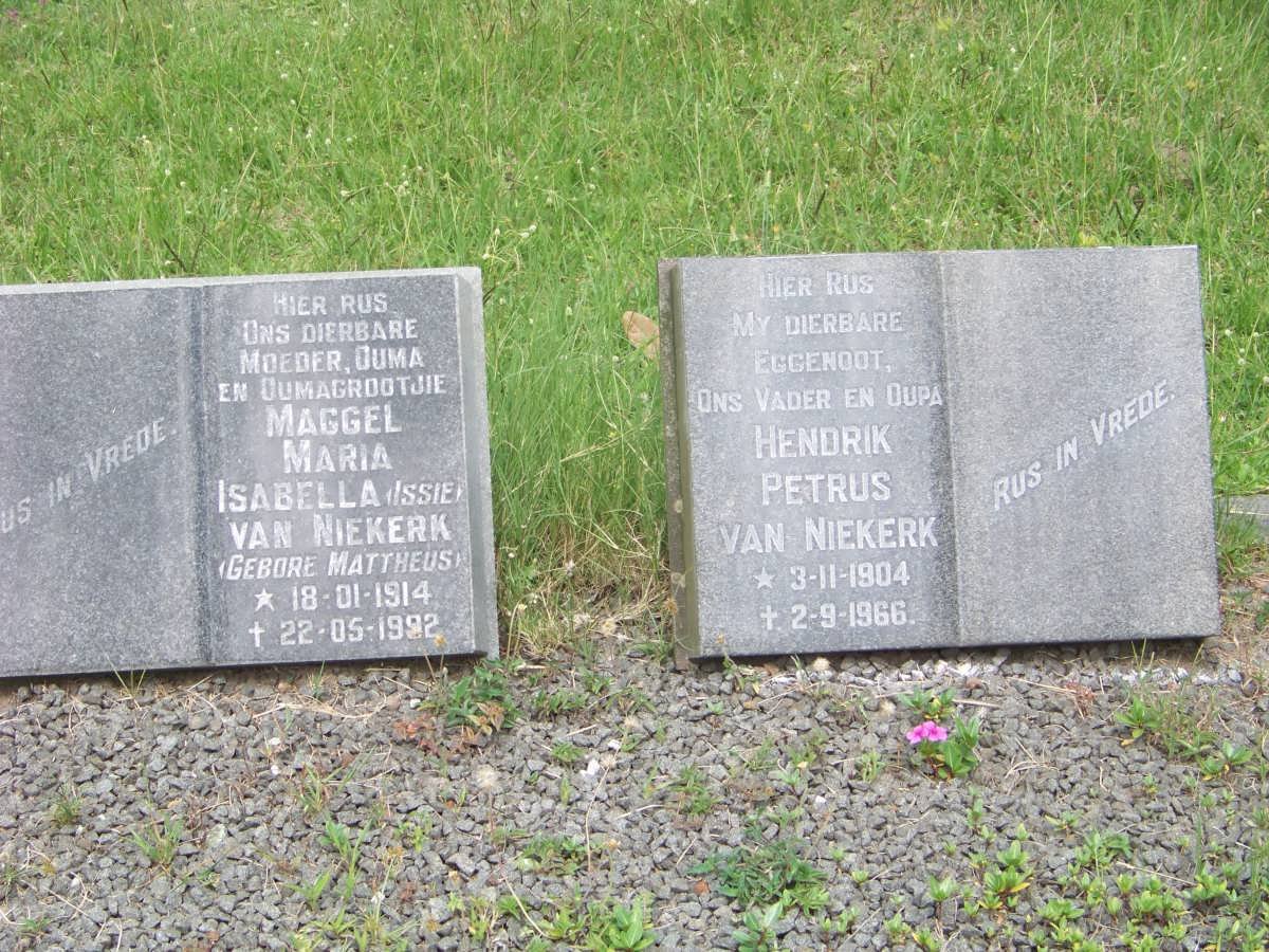 NIEKERK Hendrik Petrus, van 1904-1966 &amp; Maggel Maria Isabella MATTHEUS 1914-1992