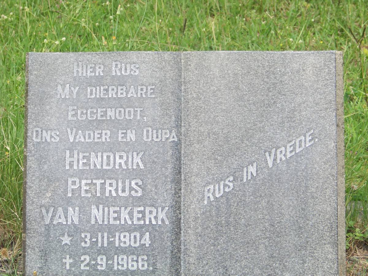 NIEKERK Hendrik Petrus, van 1904-1966