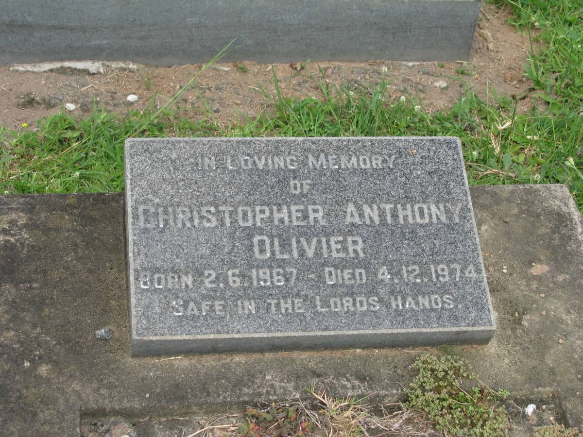 OLIVIER Christopher Anthony 1967-1974