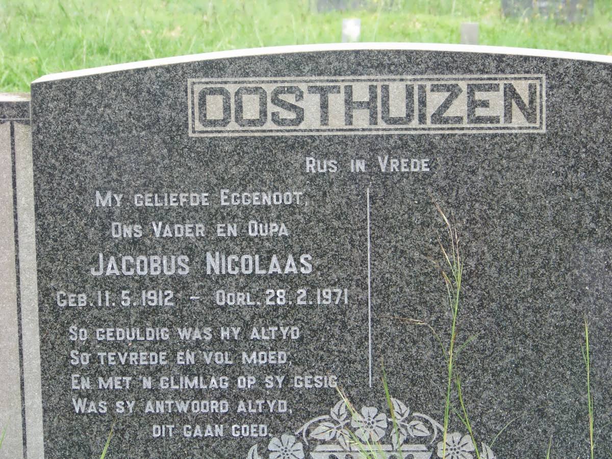 OOSTHUIZEN Jacobus Nicolaas 1912-1971