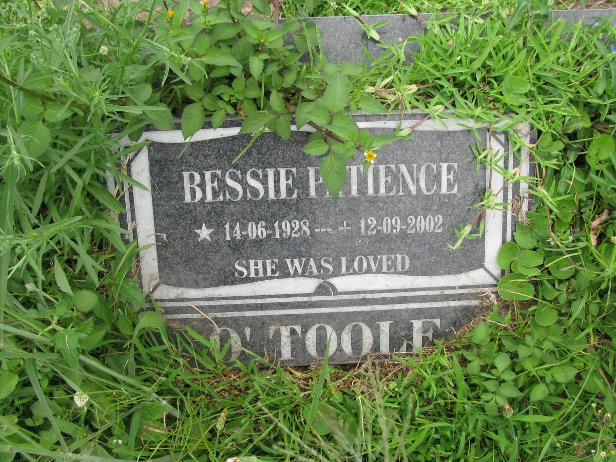 O'TOOLE Bessie Patience 1928-2002