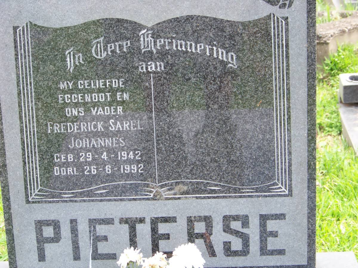 PIETERSE Frederick Sarel Johannes 1942-1992