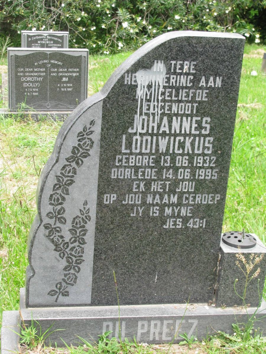 PREEZ Johannes Lodewickus, du 1932-1995