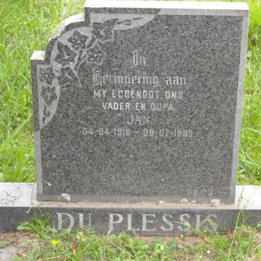 PLESSIS Jan, du 1916-1989