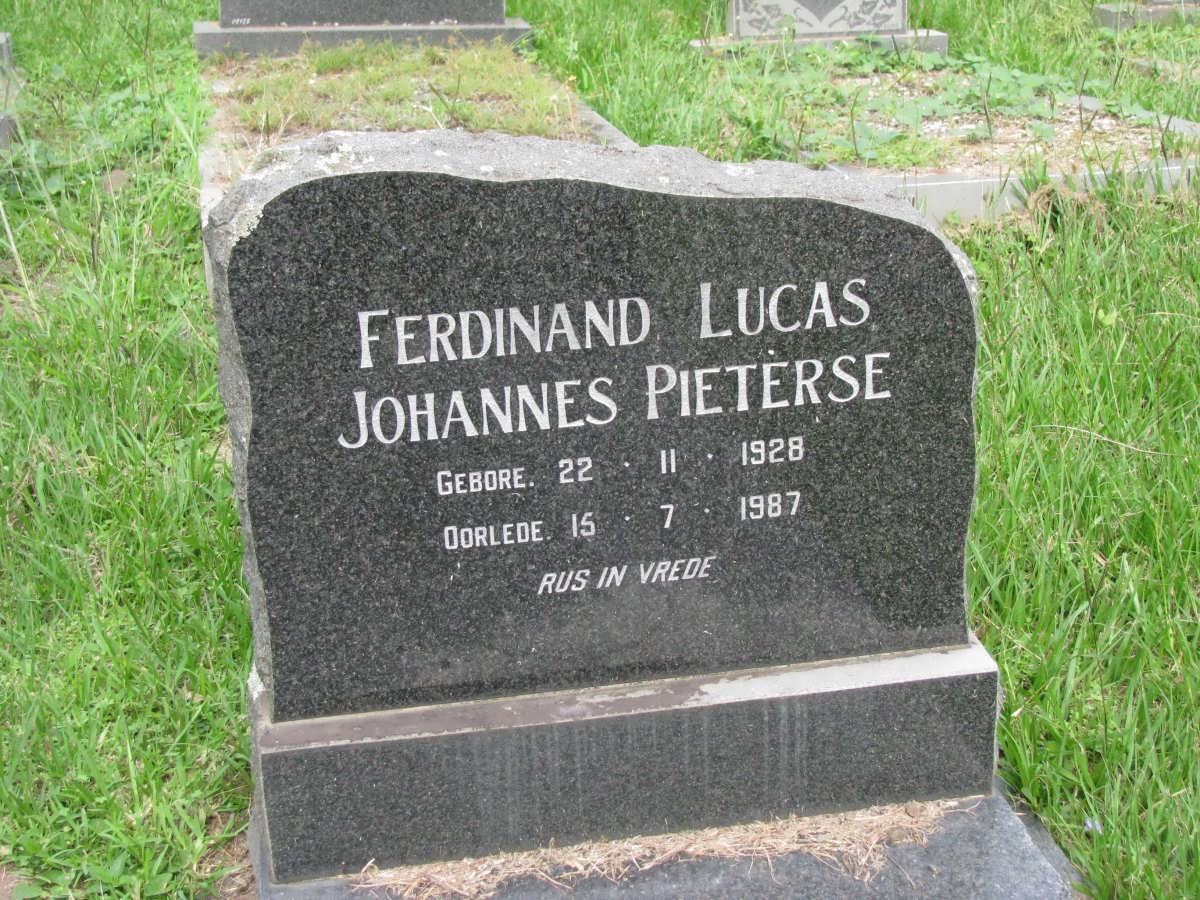 PIETERSE Ferdinand Lucas Johannes 1928-1987
