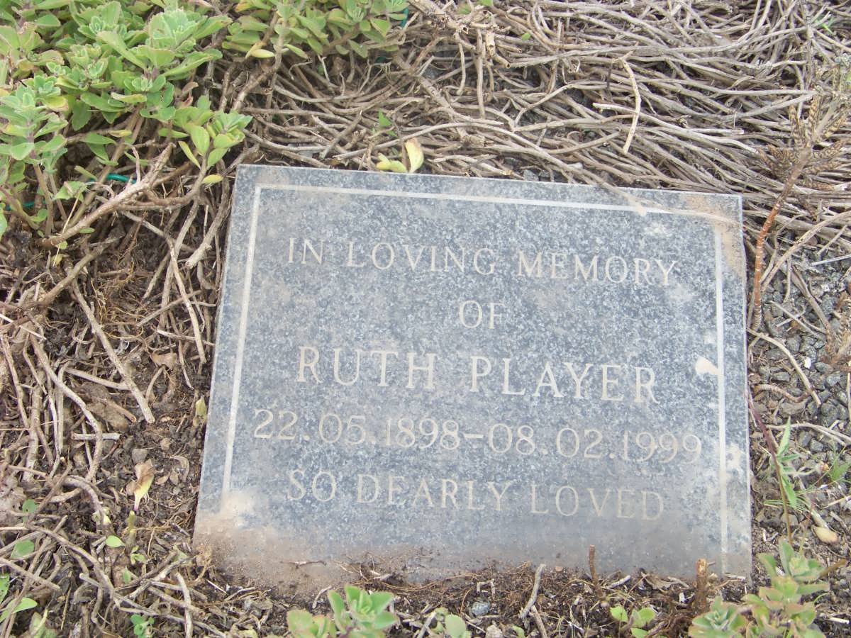 PLAYER Ruth 1898-1999
