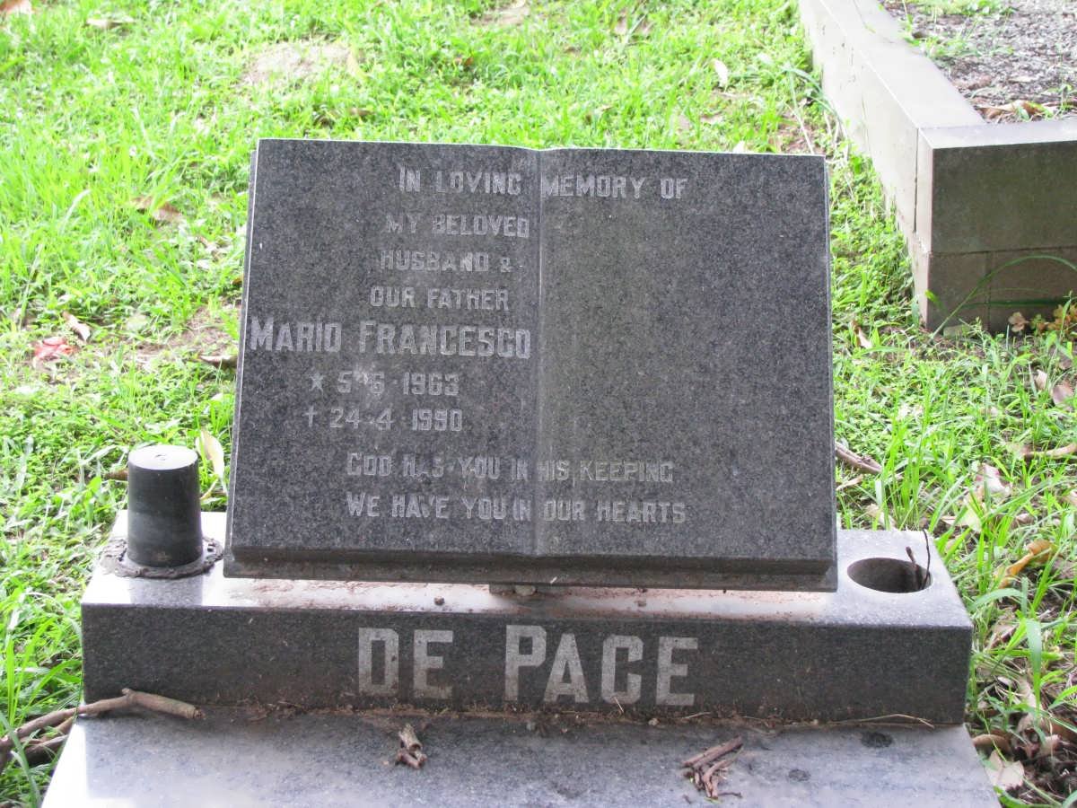 PACE Mario Francesco, de 1963-1990