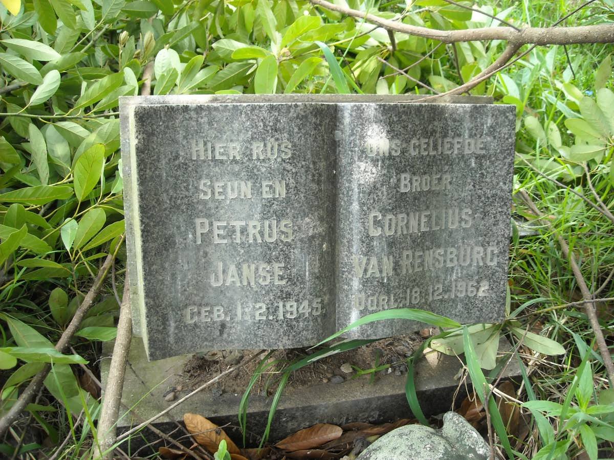RENSBURG Petrus Cornelius, Janse van 1945-1962