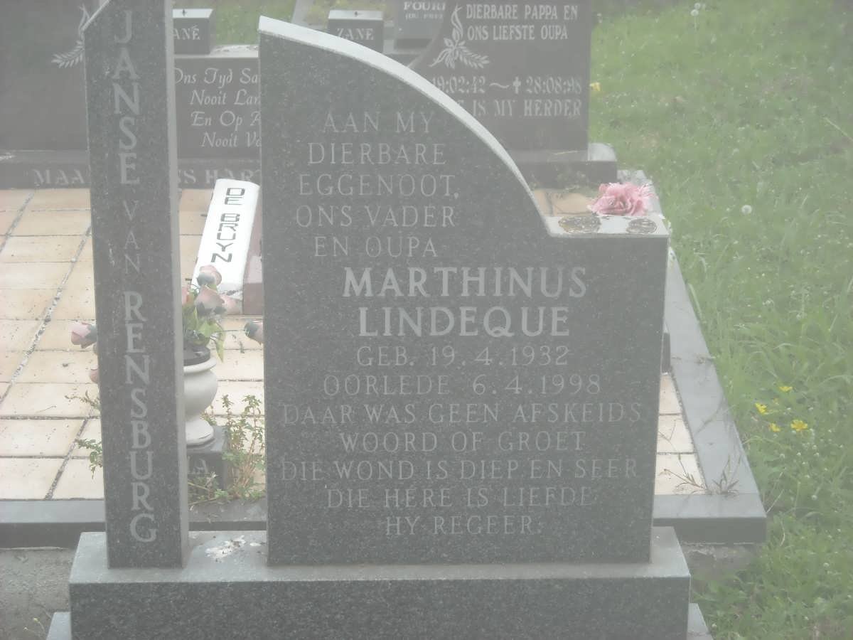 RENSBURG Marthinus Lindeque, Janse van 1932-1998