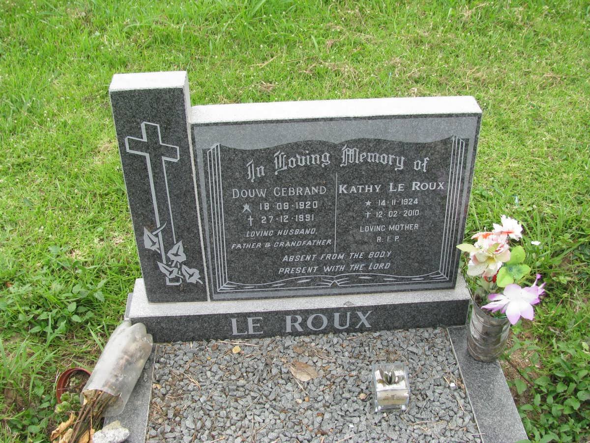 ROUX Douw Gebrand, le 1920-1991 &amp; Kathy 1924-2010