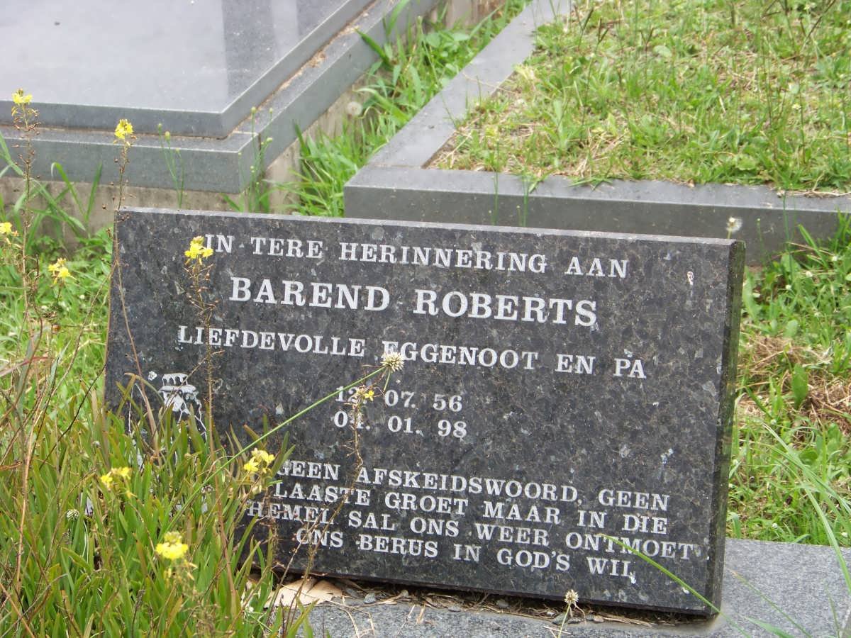 ROBERTS Barend 1956-1998