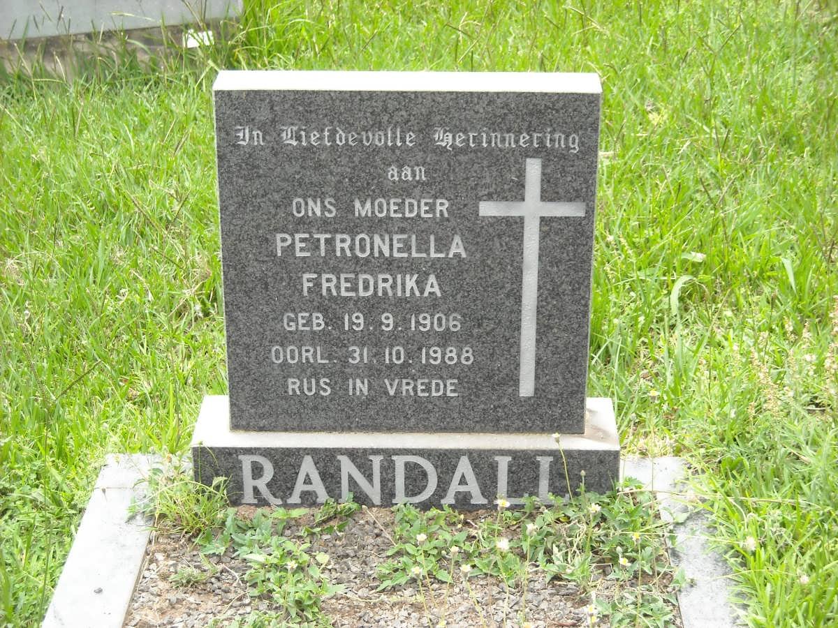 RANDALL Petronella Fredrika 1906-1988