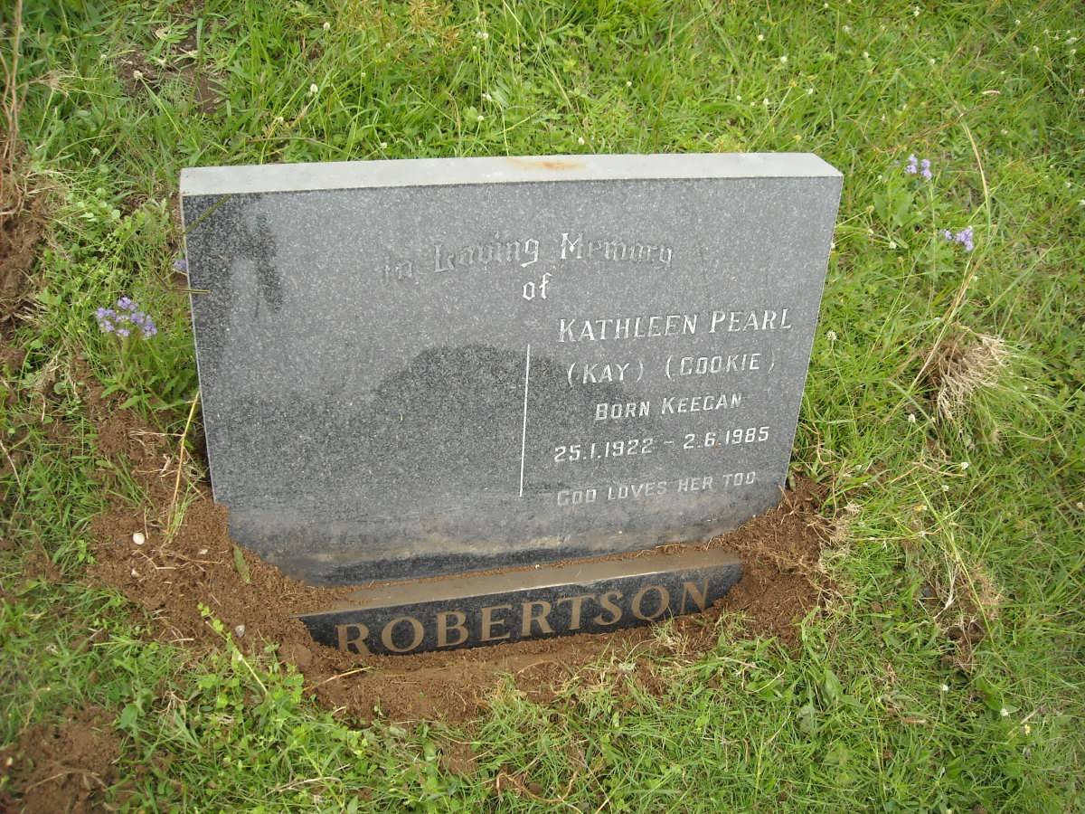 ROBERTSON Kathleen Pearl nee KEEGAN 1922-1985