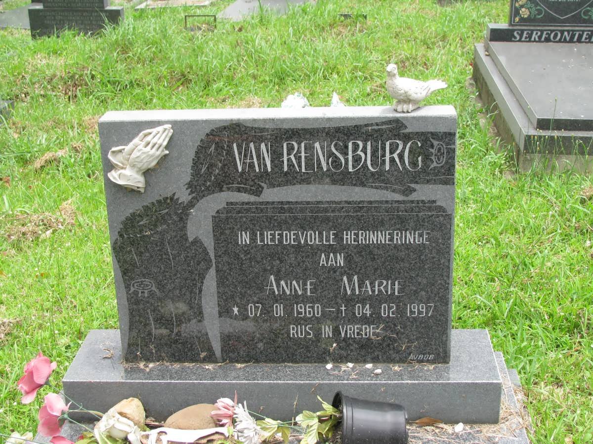 RENSBURG Anne Marie, van 1960-1997